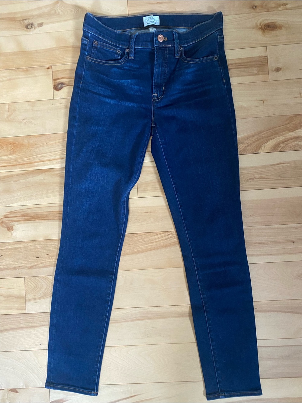 J. Crew Indigo Toothpick 9" High Rise Jeans Denim Size 27